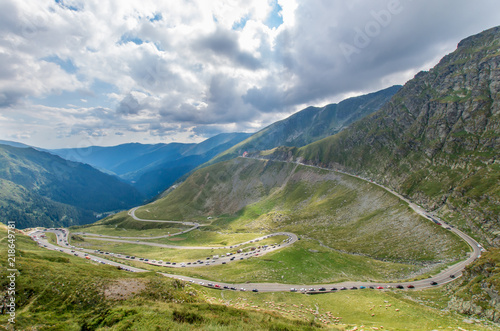 Transfagarasan alpine road in Romania. Transfagarasan is one of the most famous mountain roads in the world.