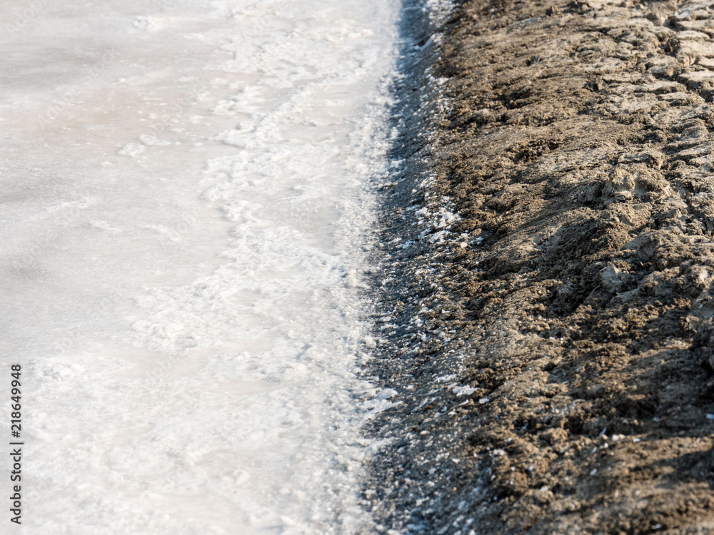 Obraz premium Traditional Sea Salt Ponds Indonesia