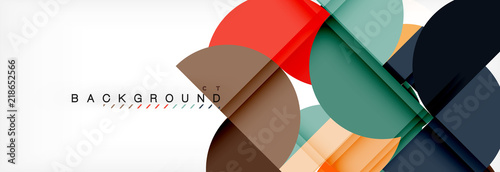 Circle abstract background, geometric illustration