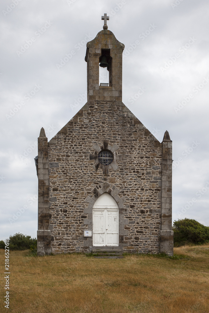 08-10-2018 Chausez France. Old church  on Chausey Island France