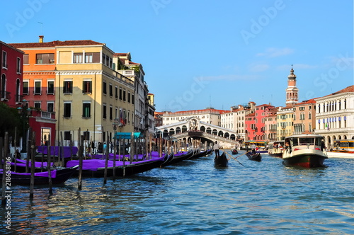 Rialto bridge and Grand canal, Venice, Italy