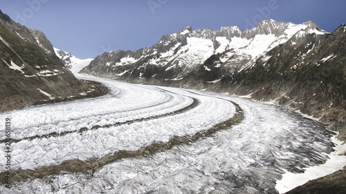 View of the Aletsch Glacier in the Swiss Alps © ezgode