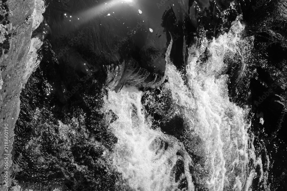 Obraz premium Wasserfall Detail Sieg Schladern