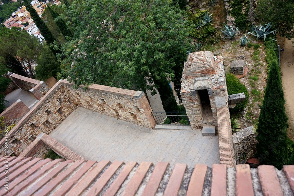 Ancient fortress in the historical center of Girona, Catalonia province. Ancient fortress in the historical center of Girona, Catalonia province.