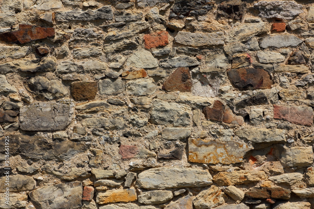 Old brick wall, background of bricks, stone masonry test with cement, blank for designer, pattern in a vintage style Old brick wall, background of bricks, stone masonry test with cement, blank for designer, pattern in a vintage style