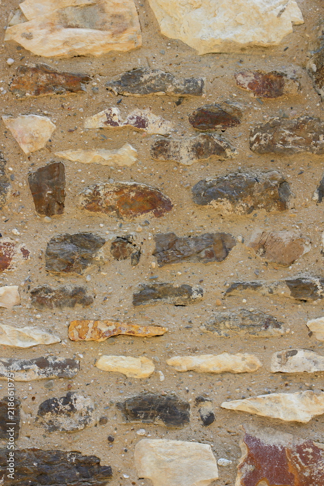 Old brick wall, background of bricks, stone masonry test with cement, blank for designer, pattern in a vintage style Old brick wall, background of bricks, stone masonry test with cement, blank for designer, pattern in a vintage style