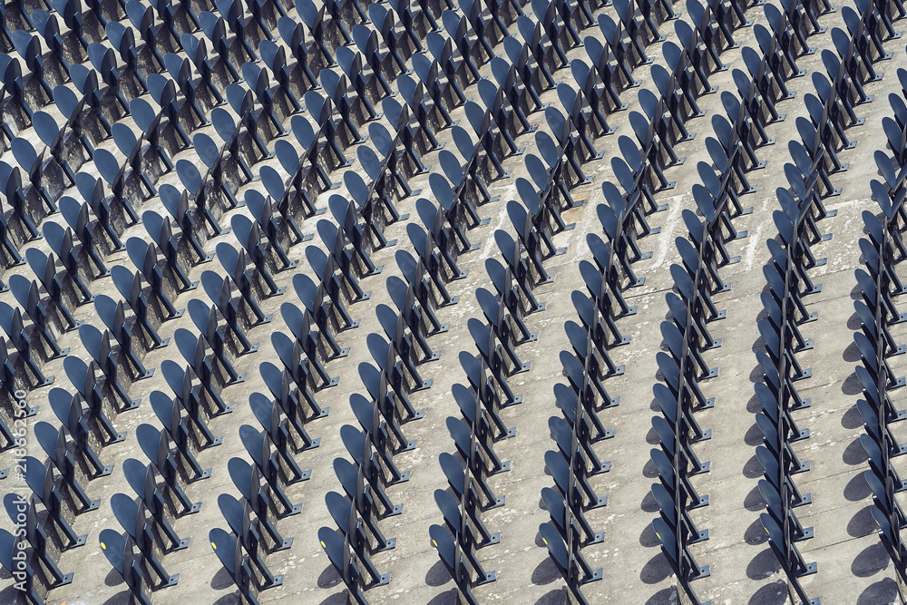 Obraz premium Line of seats in a stadium