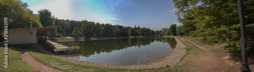 Catherine Park in a sunny summer day. Moscow, Russia
