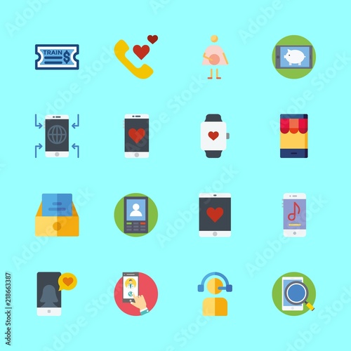 16 telephone icons set
