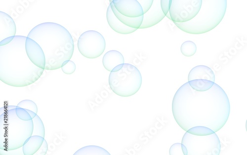 Light pastel colored background with pink bubbles. Wallpaper, texture blue balloons. 3D illustration