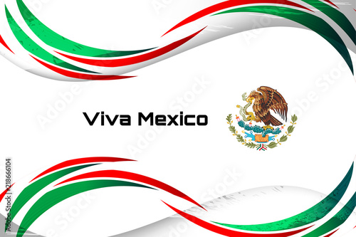 Mexico flag color background concept for National holiday, Independence Day and other events, Vector illustration
