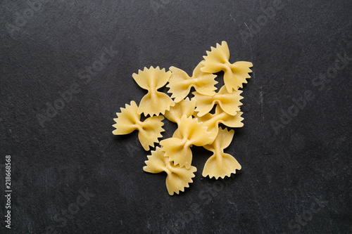Heap of farfalle (butterfly-shaped pasta)