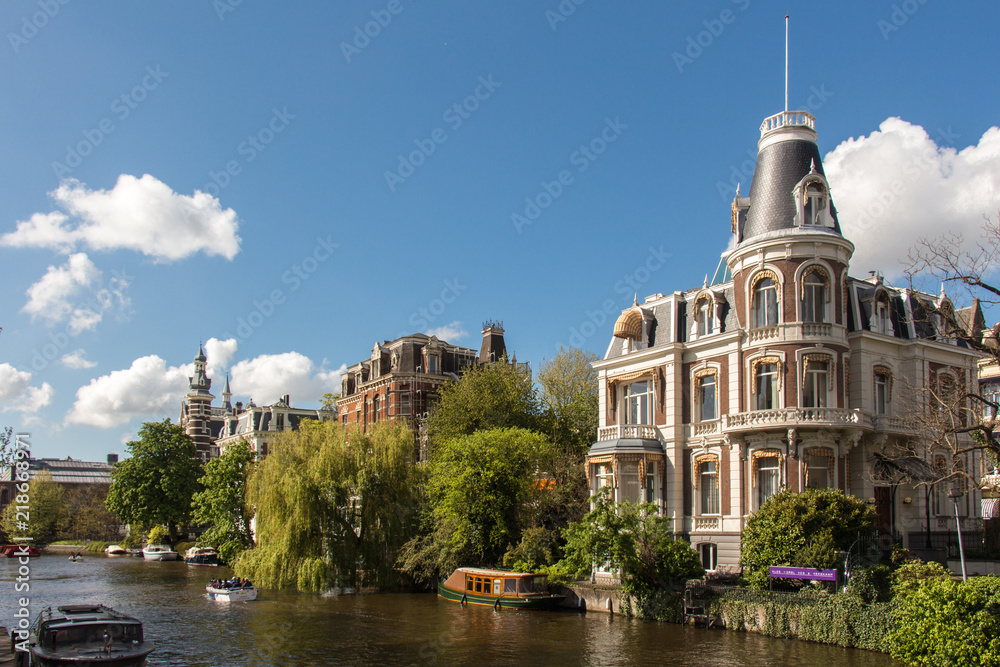 House on a canal in Amsterdam