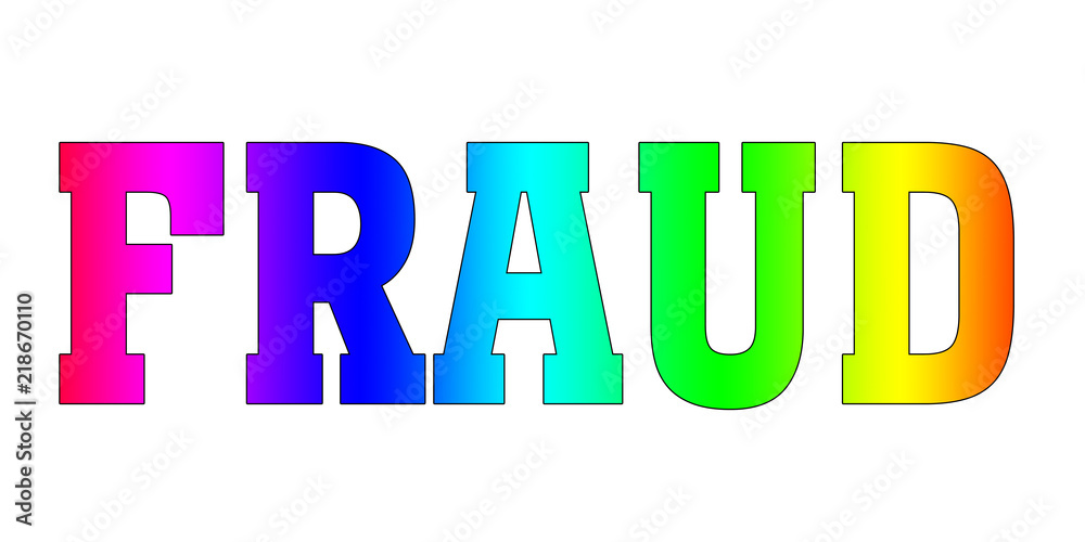 fraud Color rainbow gradient banner logo. fraud Color rainbow gradient banner logo.