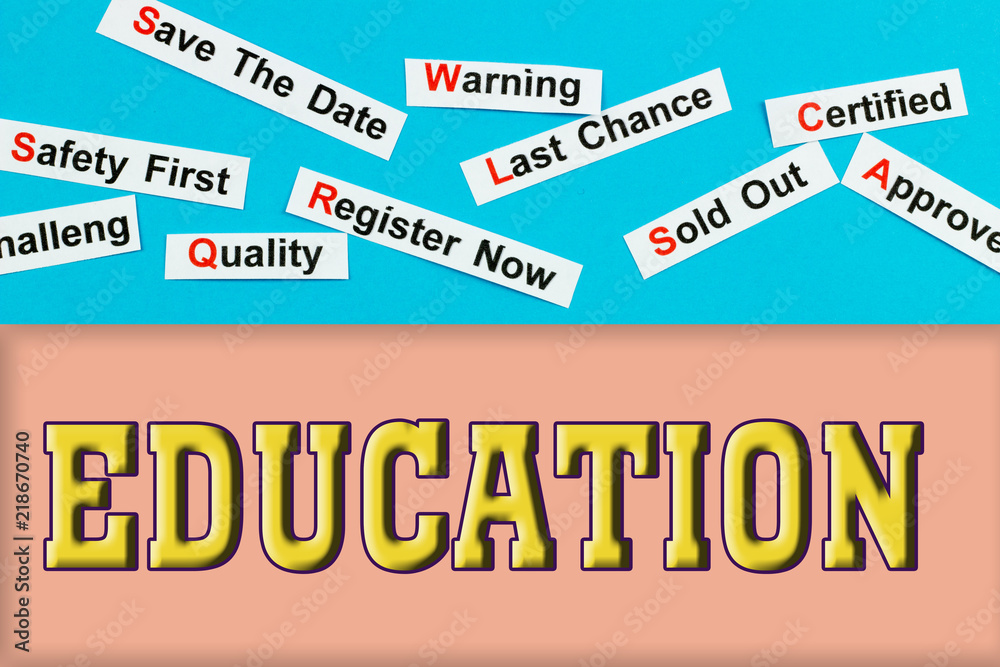 Education Tag cloud Logo banner