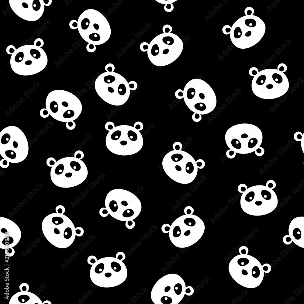 Seamless Panda bear pattern, background, texture Vector illustration. Seamless Panda bear pattern, background, texture Vector illustration.