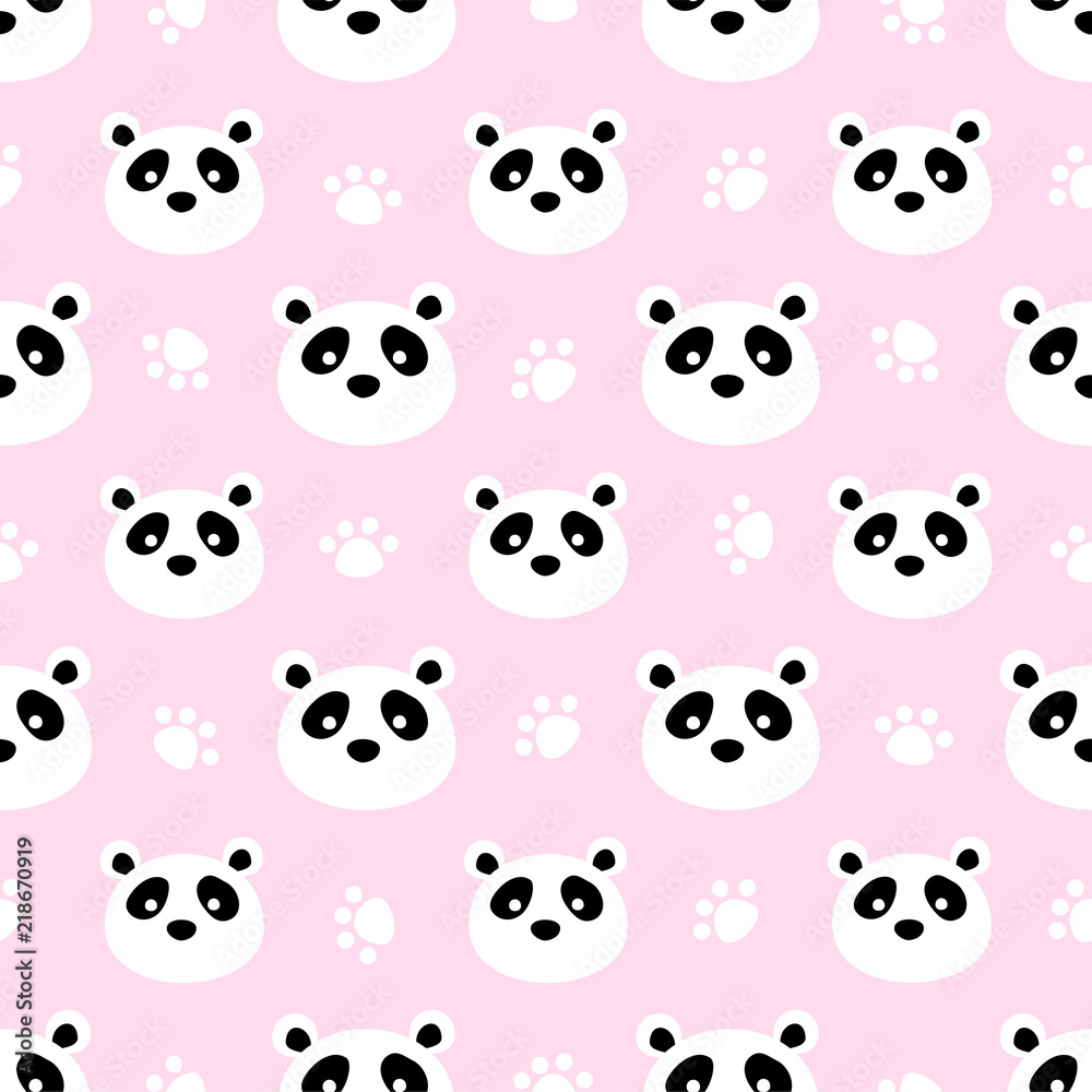 Seamless Panda bear pattern, background, texture Vector illustration. Seamless Panda bear pattern, background, texture Vector illustration.