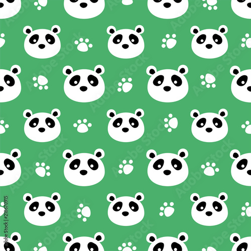 Seamless Panda bear pattern, background, texture Vector illustration.