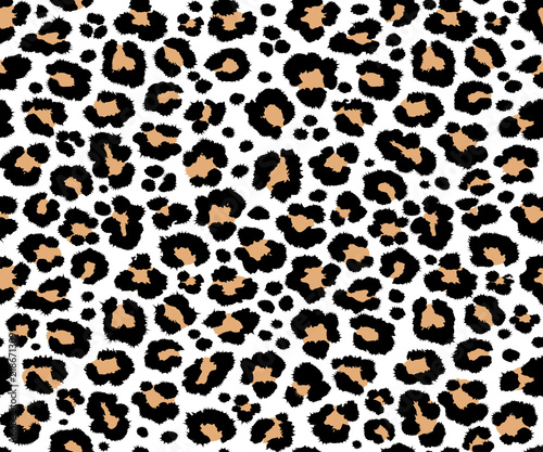 leopard pattern texture repeating seamless orange black white 