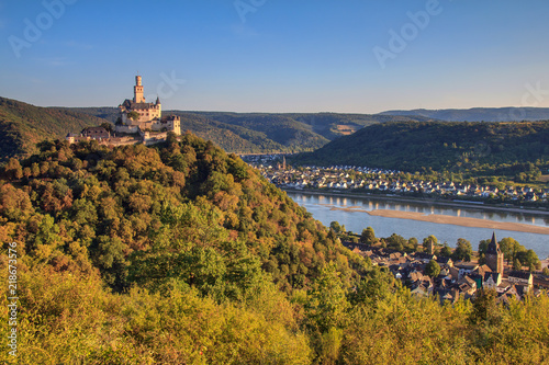 Die Marksburg über Braubach, Deutschland photo