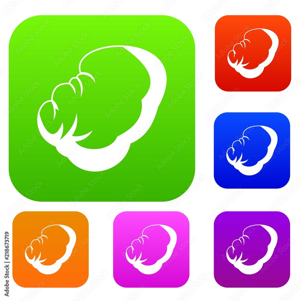 Spleen set icon in different colors isolated vector illustration. Premium collection