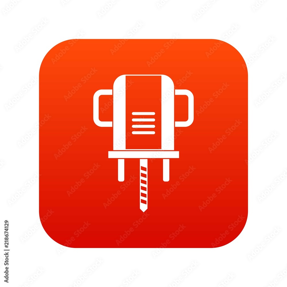 Boer drill icon digital red for any design isolated on white vector illustration Boer drill icon digital red for any design isolated on white vector illustration