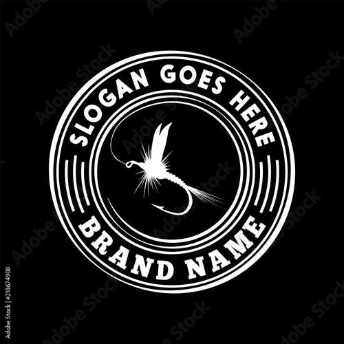 Fly fishing logo. Vector and illustration.
