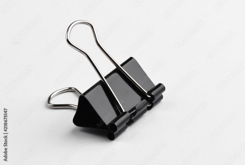 Black Paper clip isolated on white background Black Paper clip isolated on white background
