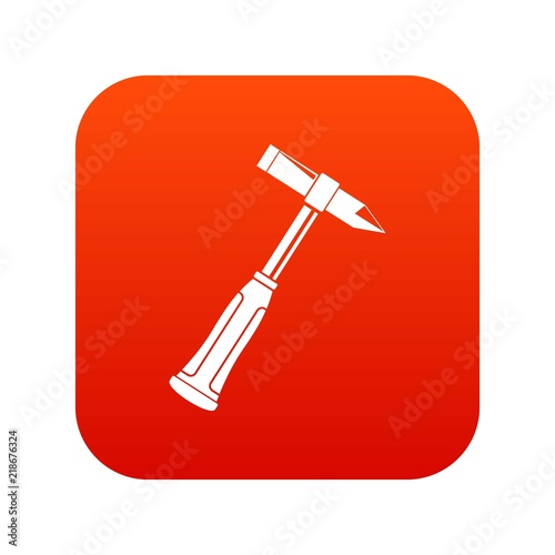 Hammer slag of welder icon digital red for any design isolated on white vector illustration