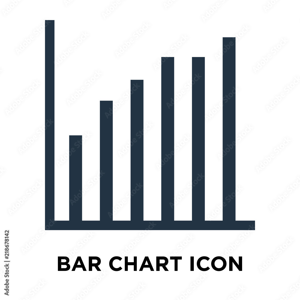 Bar chart icon vector isolated on white background, Bar chart sign Bar chart icon vector isolated on white background, Bar chart sign