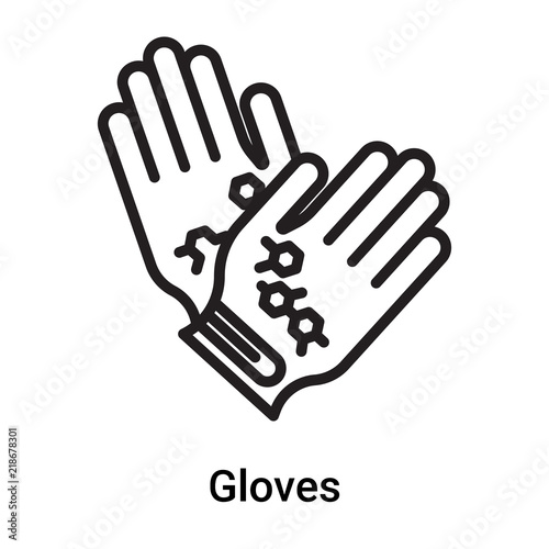 Gloves icon vector isolated on white background, Gloves sign , line or linear symbol and sign design in outline style