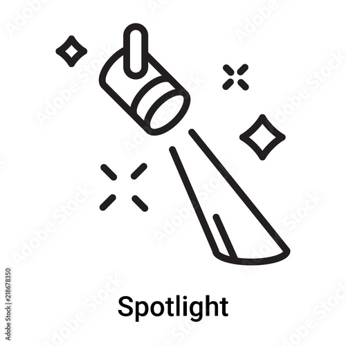 Spotlight icon vector isolated on white background, Spotlight sign , line or linear symbol and sign design in outline style