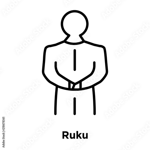 Ruku icon vector isolated on white background, Ruku sign , thin line design elements in outline style
