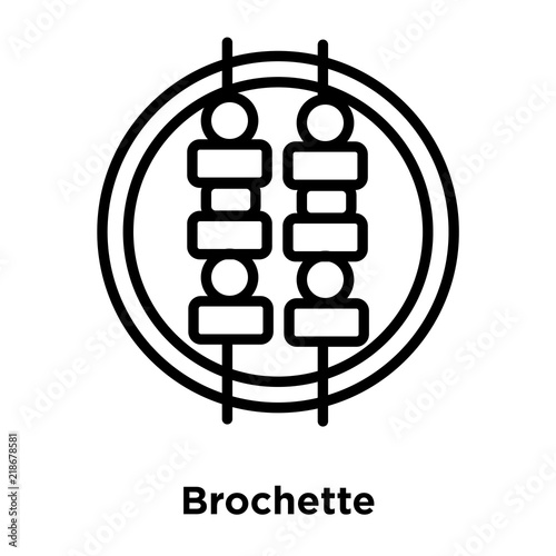 brochette icon isolated on white background. Modern and editable brochette icon. Simple icons vector illustration.