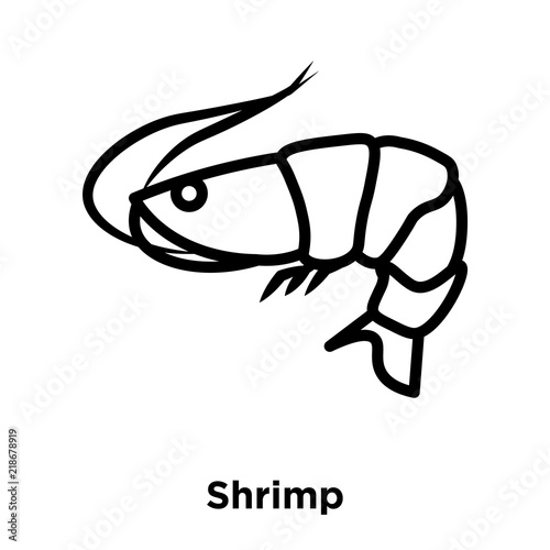 shrimp icon isolated on white background. Modern and editable shrimp icon. Simple icons vector illustration.