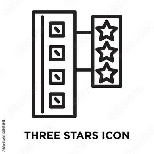 three stars icon on white background. Modern icons vector illustration. Trendy three stars icons © MMvectors