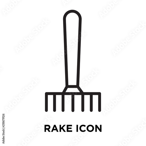 rake icon on white background. Modern icons vector illustration. Trendy rake icons