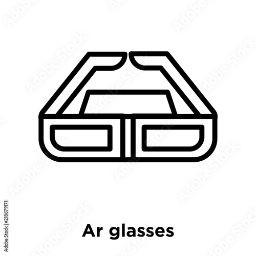 ar glasses icon isolated on white background. Modern and editable ar glasses icon. Simple icons vector illustration.