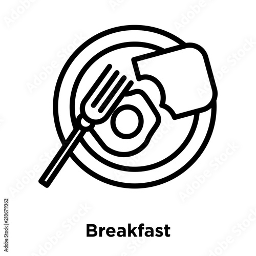 breakfast icon isolated on white background. Modern and editable breakfast icon. Simple icons vector illustration.