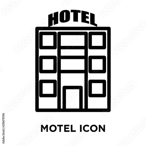 motel icons isolated on white background. Modern and editable motel icon. Simple icon vector illustration.