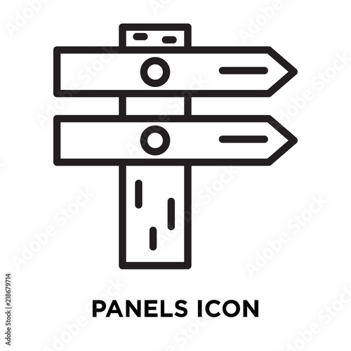 panels icon on white background. Modern icons vector illustration. Trendy panels icons