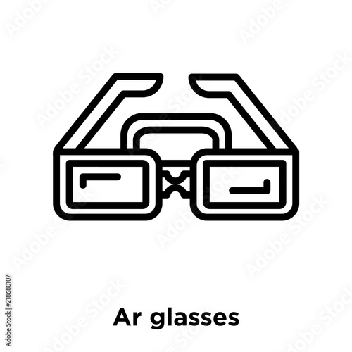 ar glasses icon isolated on white background. Modern and editable ar glasses icon. Simple icons vector illustration.
