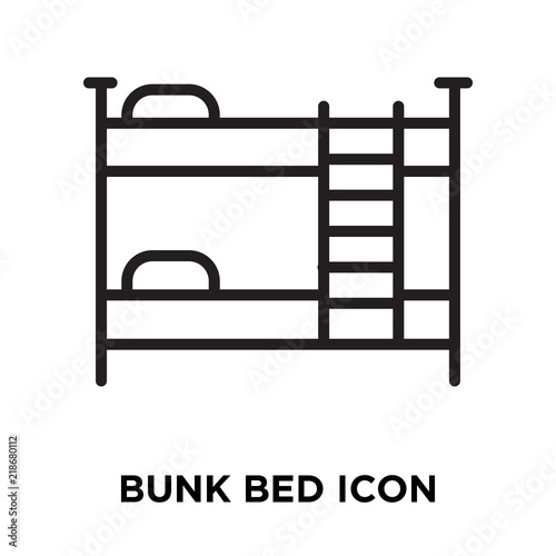 bunk bed icon on white background. Modern icons vector illustration. Trendy bunk bed icons