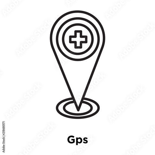 gps icon isolated on white background. Simple and editable gps icons. Modern icon vector illustration.