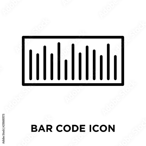bar code icons isolated on white background. Modern and editable bar code icon. Simple icon vector illustration.