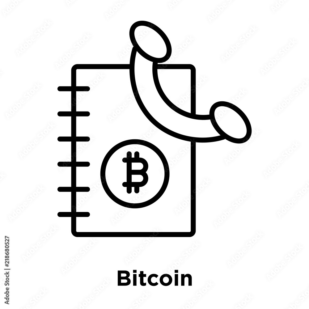 Bitcoin icon vector isolated on white background, Bitcoin sign , thin line design elements in outline style Bitcoin icon vector isolated on white background, Bitcoin sign , thin line design elements in outline style