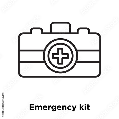 emergency kit icon isolated on white background. Simple and editable emergency kit icons. Modern icon vector illustration.