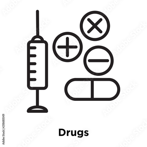 drugs icons isolated on white background. Modern and editable drugs icon. Simple icon vector illustration.
