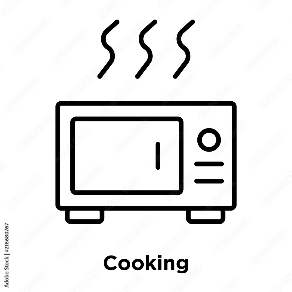Cooking icon vector isolated on white background, Cooking sign , thin line design elements in outline style Cooking icon vector isolated on white background, Cooking sign , thin line design elements in outline style