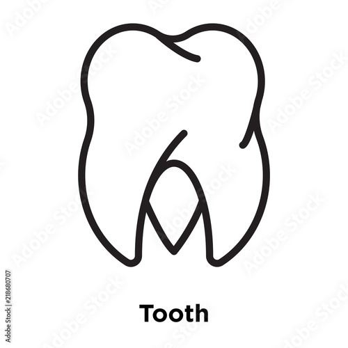 tooth icons isolated on white background. Modern and editable tooth icon. Simple icon vector illustration.